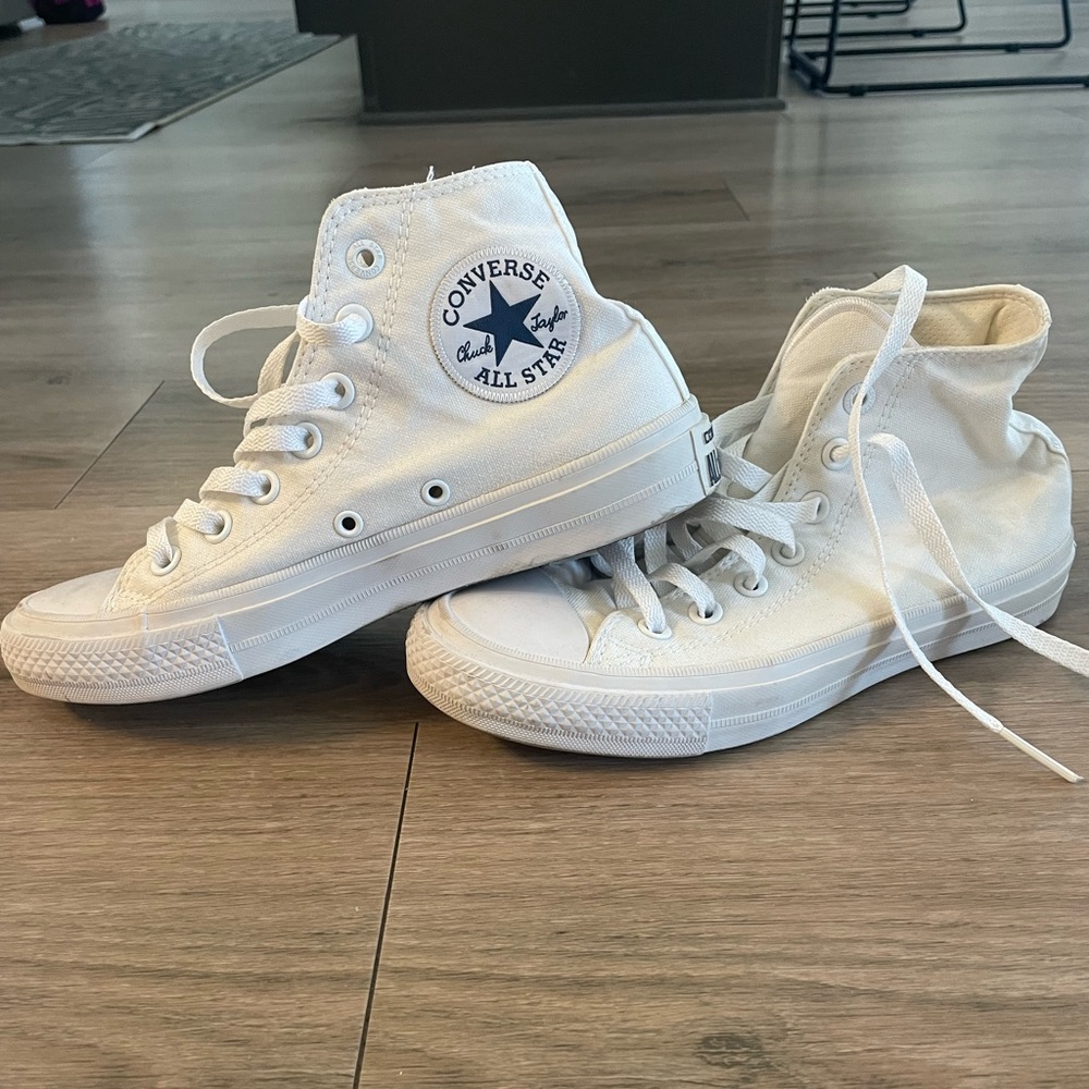 High Top White Converse Chuck Taylor Sneakers